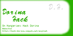 dorina hack business card